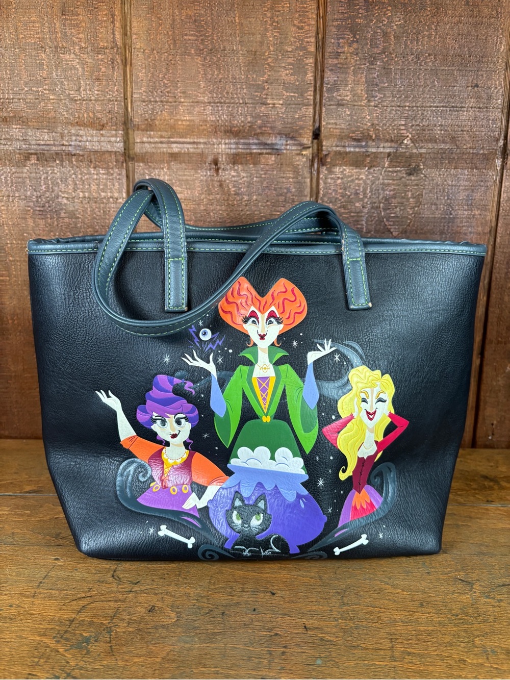 Loungefly Disney Hocus Pocus Sanderson Sisters Black Tote Bag